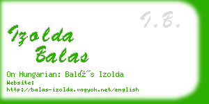 izolda balas business card